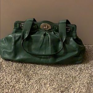 Green coach bag